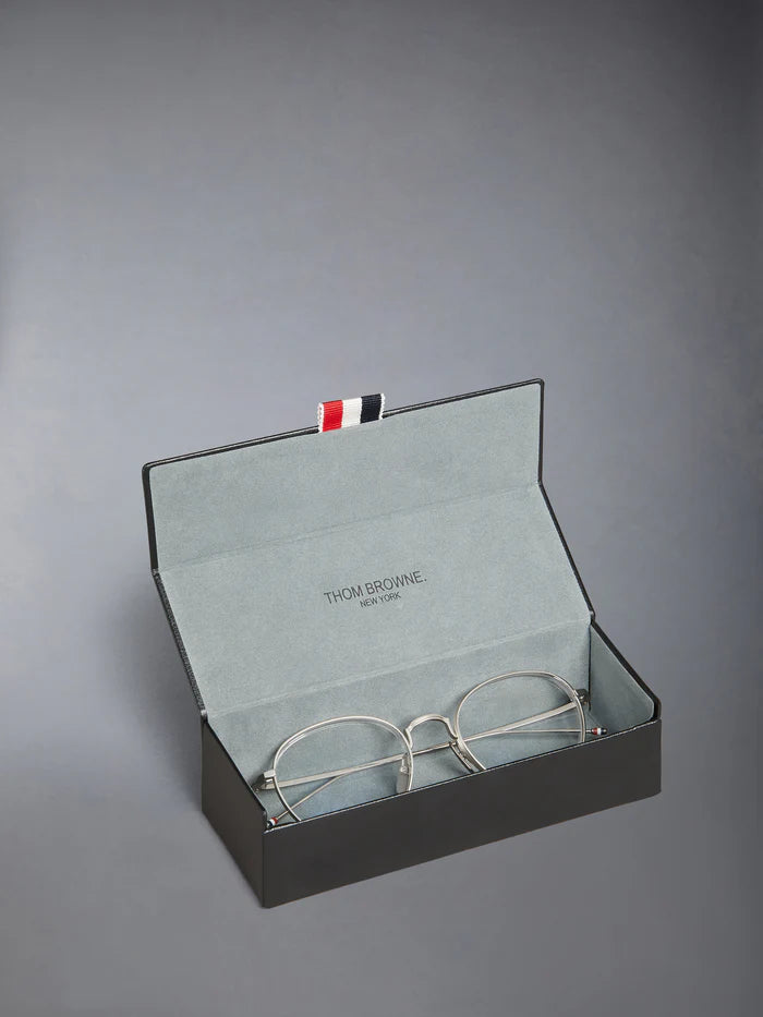 ROUND EYEGLASSES IN TITANIUM 52 SILVER CLEAR