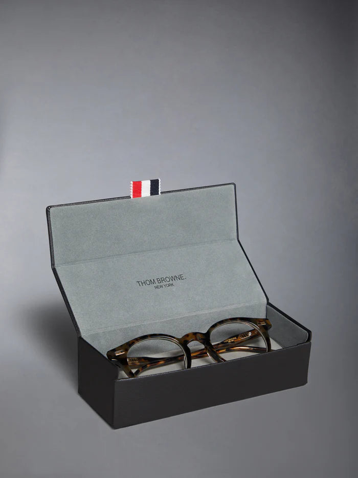 ROUND EYEGLASSES IN ACETATE 45 HONEY TORTOISE CLEAR