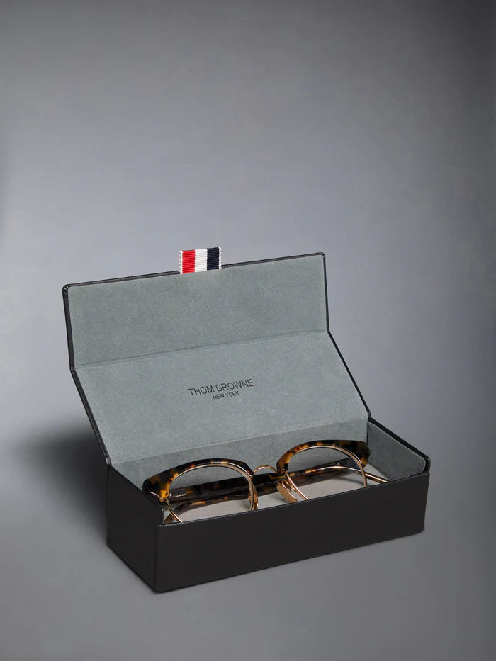 OVAL EYEGLASSES IN ACETATE AND TITANIUM 47 TOKYO TORTOISE &amp; GOLD CLEAR