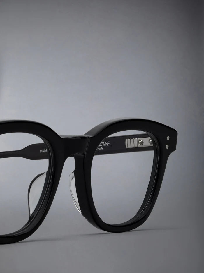 RECTANGULAR EYEGLASSES IN ACETATE 48 SHINY BLACK CLEAR