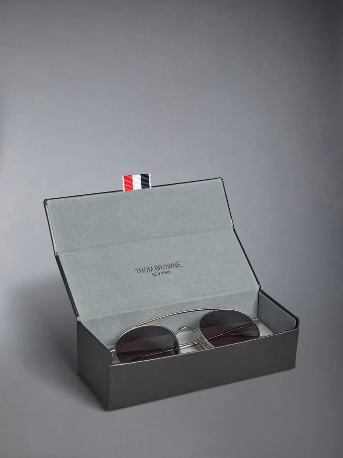 OVAL SUNGLASSES IN TITANIUM 49 MATTE GREY DK GREY AR