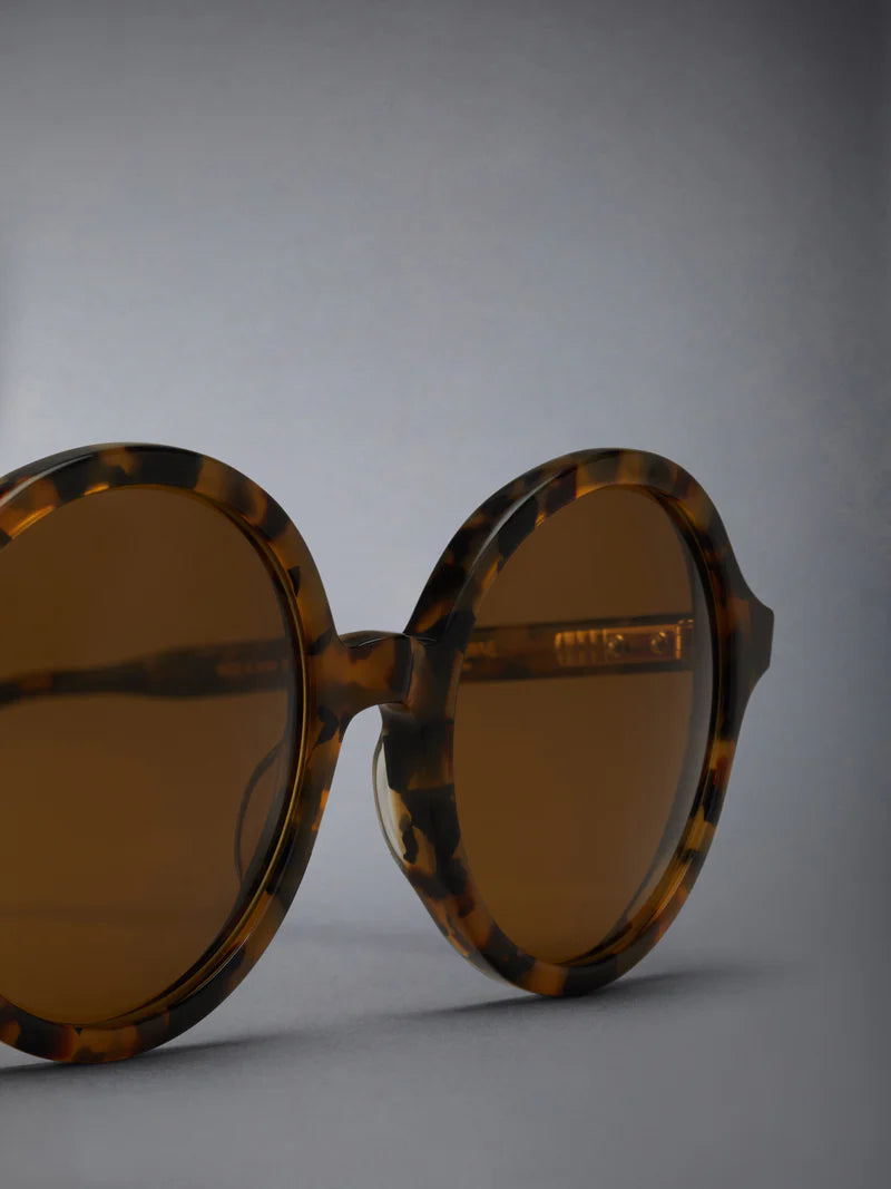 ROUND SUNGLASSES IN ACETATE 53 BROWN TORTOISE
 BROWN AR